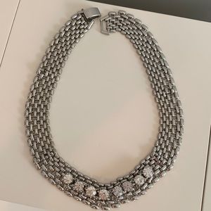 Silver jeweled necklace